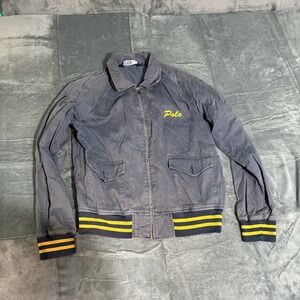 Vintage Polo Ralph Lauren Bomber Jacket Mens Medium Faded Varsity Y2K stadium